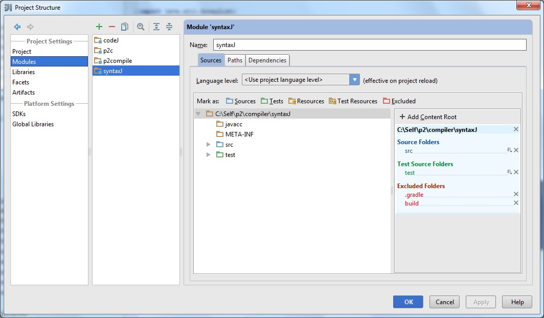 Newly regenerated workspace.xml ignores my sourceForlder specifications
