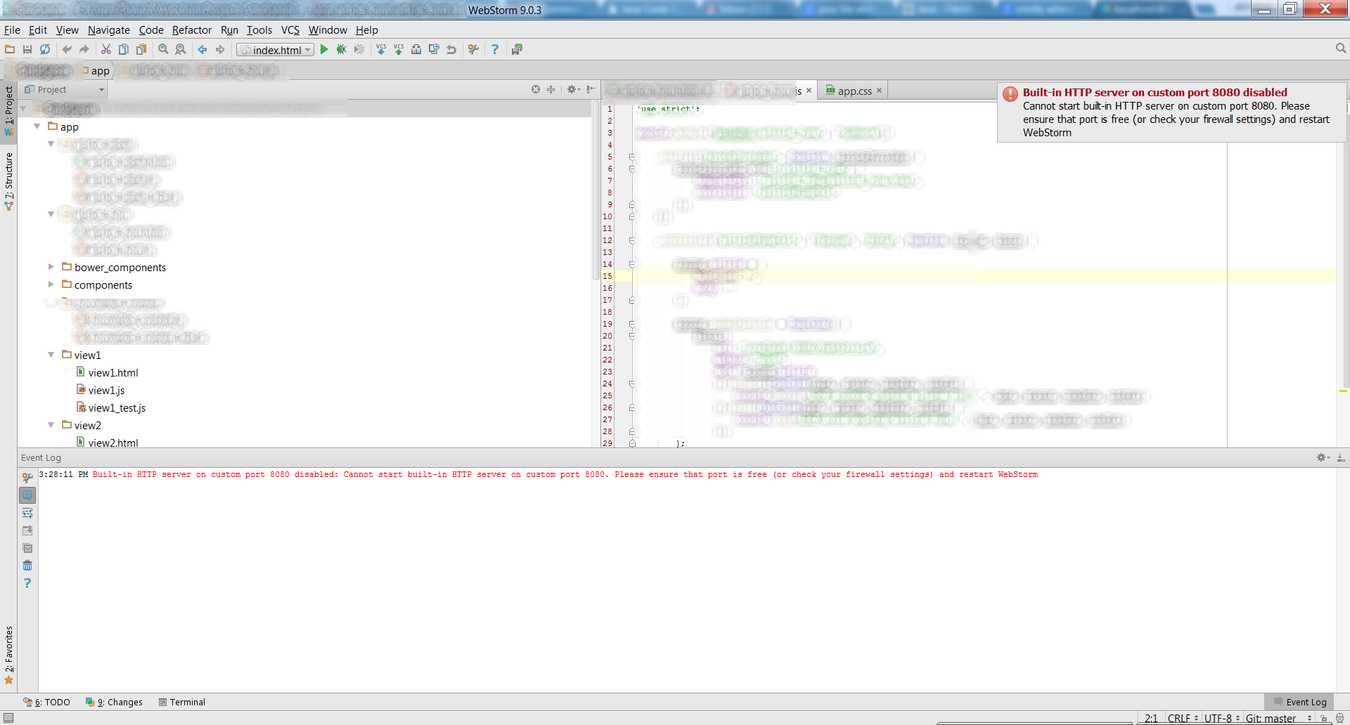 WebStorm port already in use.png