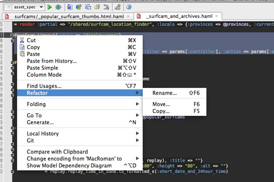 Refactoring/Extract Partial for HAML – IDEs Support (IntelliJ Platform ...